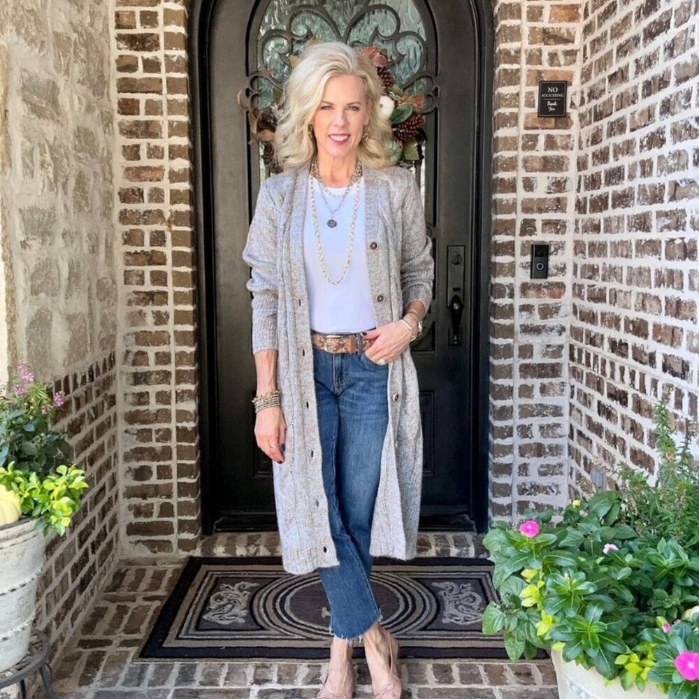 Cabi Sparkle Sweater/Duster (S)